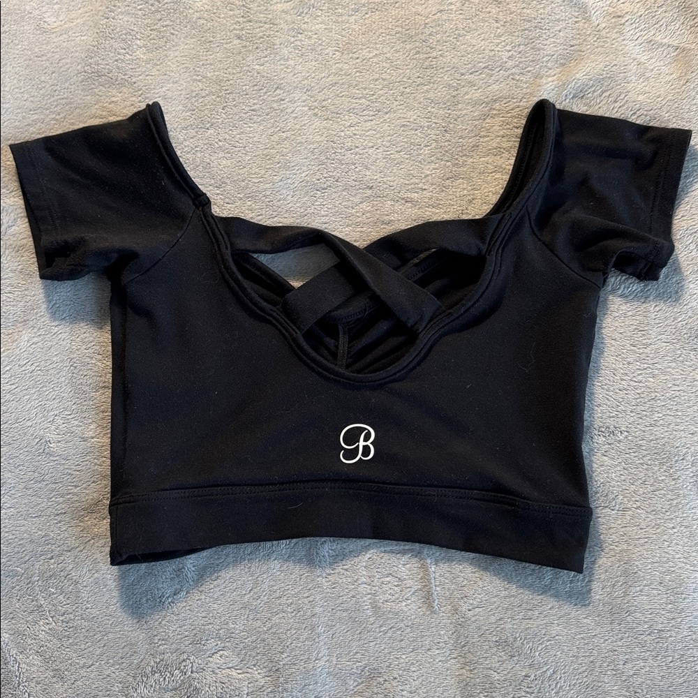 Rare Bombshell Sportswear Off The Shoulder Crop Top Black Size XS - Picture 5 of 13